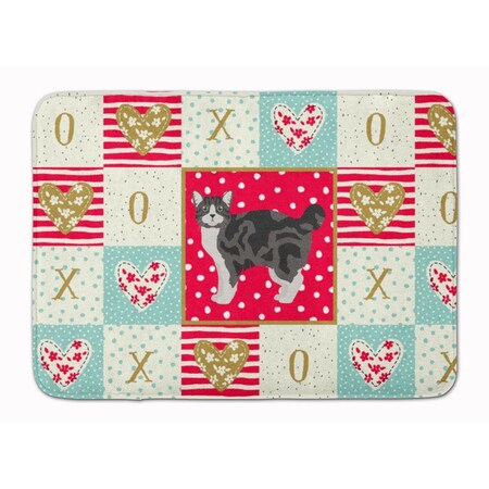 Carolines Treasures 19 x 27 in. Manx No.1 Cat Love Machine Washable Memory Foam Mat CK5646RUG